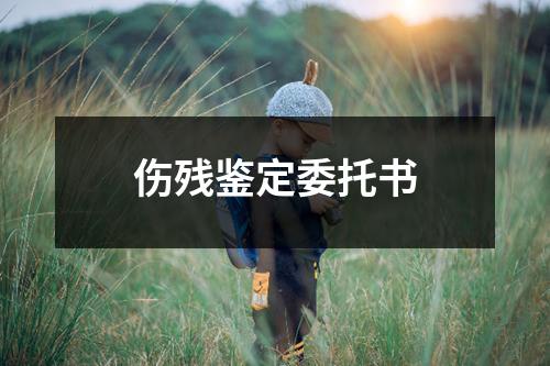 傷殘鑒定委托書
